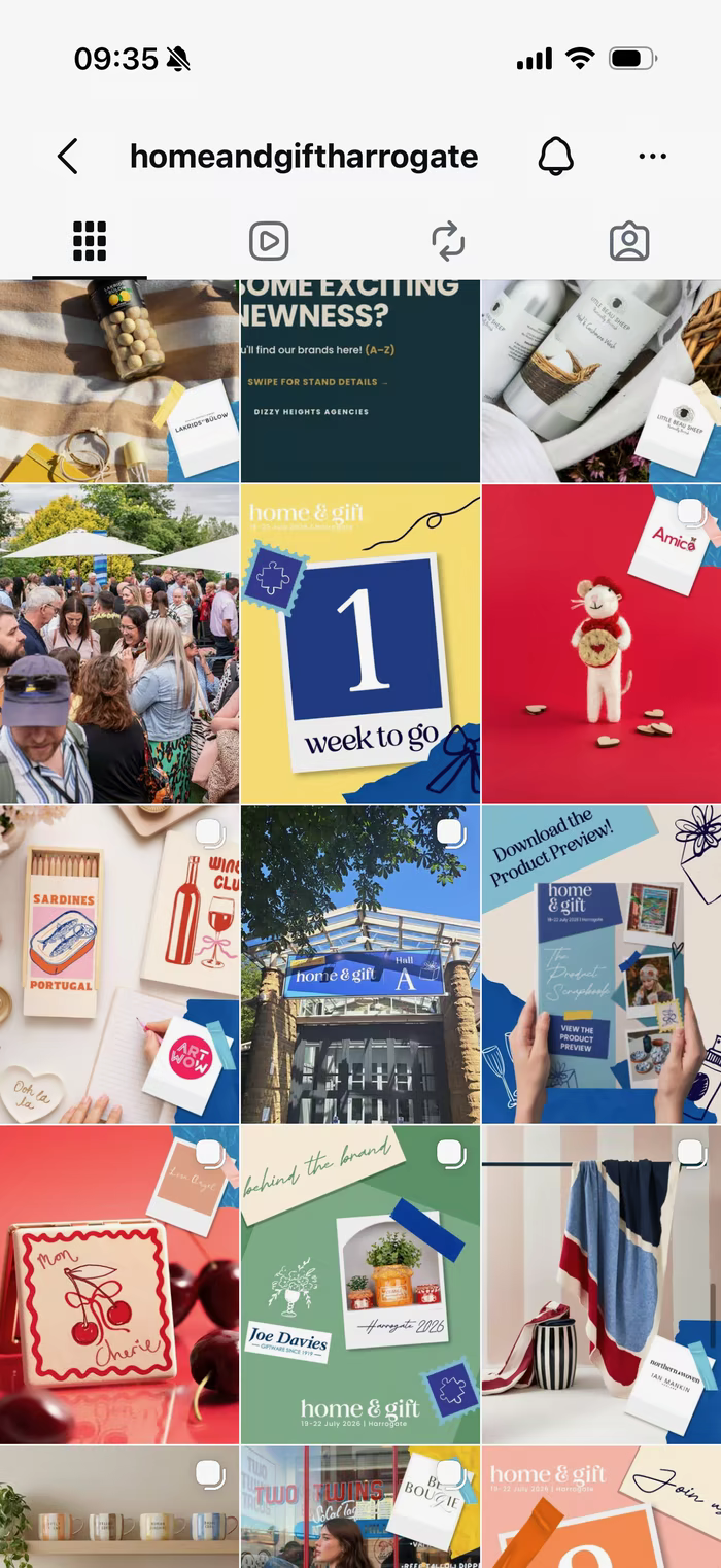 Home & Gift Instagram grid